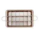 18 Grids Stainless Steel Loaf Pan Brownie Cake Pan With Dividers Non Stick Square Muffin Pan for Baking Brownie Cake Bakeware