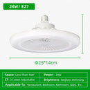 2026 New E27 Ceiling Fan Lamp Remote Control 110V 220V 3 Color Adjustable Modern Home Bedroom Living Room