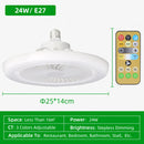 2026 New E27 Ceiling Fan Lamp Remote Control 110V 220V 3 Color Adjustable Modern Home Bedroom Living Room