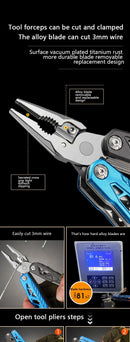 Multifunctional wrench hammer outdoor camping folding nail hammer pliers emergency car combination all-in-one tool hammer