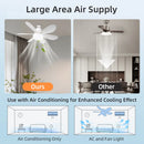 2026 New E27 Ceiling Fan Lamp Remote Control 110V 220V 3 Color Adjustable Modern Home Bedroom Living Room
