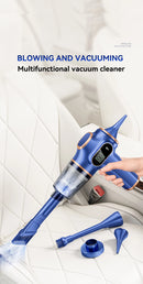 Portable Wireless Car Vacuum Cleaner Suck/blow -2in1 Wireless Vacuum Cleaner Dual Use for Home and Car 120W High Power Cleaner
