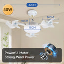 2026 New E27 Ceiling Fan Lamp Remote Control 110V 220V 3 Color Adjustable Modern Home Bedroom Living Room