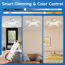 2026 New E27 Ceiling Fan Lamp Remote Control 110V 220V 3 Color Adjustable Modern Home Bedroom Living Room