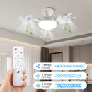2026 New E27 Ceiling Fan Lamp Remote Control 110V 220V 3 Color Adjustable Modern Home Bedroom Living Room