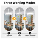 2026 New E27 Ceiling Fan Lamp Remote Control 110V 220V 3 Color Adjustable Modern Home Bedroom Living Room