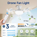 2026 New E27 Ceiling Fan Lamp Remote Control 110V 220V 3 Color Adjustable Modern Home Bedroom Living Room