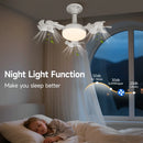 2026 New E27 Ceiling Fan Lamp Remote Control 110V 220V 3 Color Adjustable Modern Home Bedroom Living Room