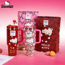 Sanrio Hello Kitty 40oz Quencher Tumbler With Handle Red Pink Portable Car Cup Anime Gift Merchandise For Fans In Stock