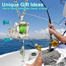 Fishing Enthusiast's Charm, Mini Spinning Reel Necklace, Rotating Handle Keychain, Bag Decor