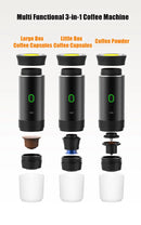 Wireless Electric Portable Espresso 3-in-1 Coffee Machine for Car & Home Camping Coffee Maker Capsule Powder Travel Coffee Maker