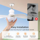2026 New E27 Ceiling Fan Lamp Remote Control 110V 220V 3 Color Adjustable Modern Home Bedroom Living Room