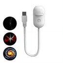 USB galaxy Projector Night Light 2-in-1 Mini Galaxy 360° Rotate LED Starry Sky Ambient Lamp For Party Home Saturn Decoration