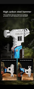 Multifunctional wrench hammer outdoor camping folding nail hammer pliers emergency car combination all-in-one tool hammer