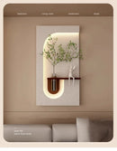 LED Wall Lamp with Green Plants