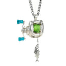 Fishing Enthusiast's Charm, Mini Spinning Reel Necklace, Rotating Handle Keychain, Bag Decor
