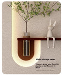 LED Wall Lamp with Green Plants