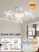 2026 New E27 Ceiling Fan Lamp Remote Control 110V 220V 3 Color Adjustable Modern Home Bedroom Living Room