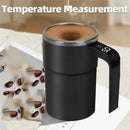 A005-Automatic Stirring Mug Electric Magnetic Self-Stirring Cup With Digital Display Lid For Coffee Tea Self-Mixing Function