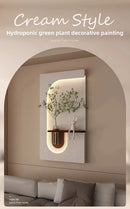 LED Wall Lamp with Green Plants