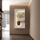 LED Wall Lamp with Green Plants
