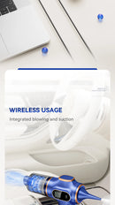 Portable Wireless Car Vacuum Cleaner Suck/blow -2in1 Wireless Vacuum Cleaner Dual Use for Home and Car 120W High Power Cleaner