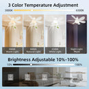2026 New E27 Ceiling Fan Lamp Remote Control 110V 220V 3 Color Adjustable Modern Home Bedroom Living Room
